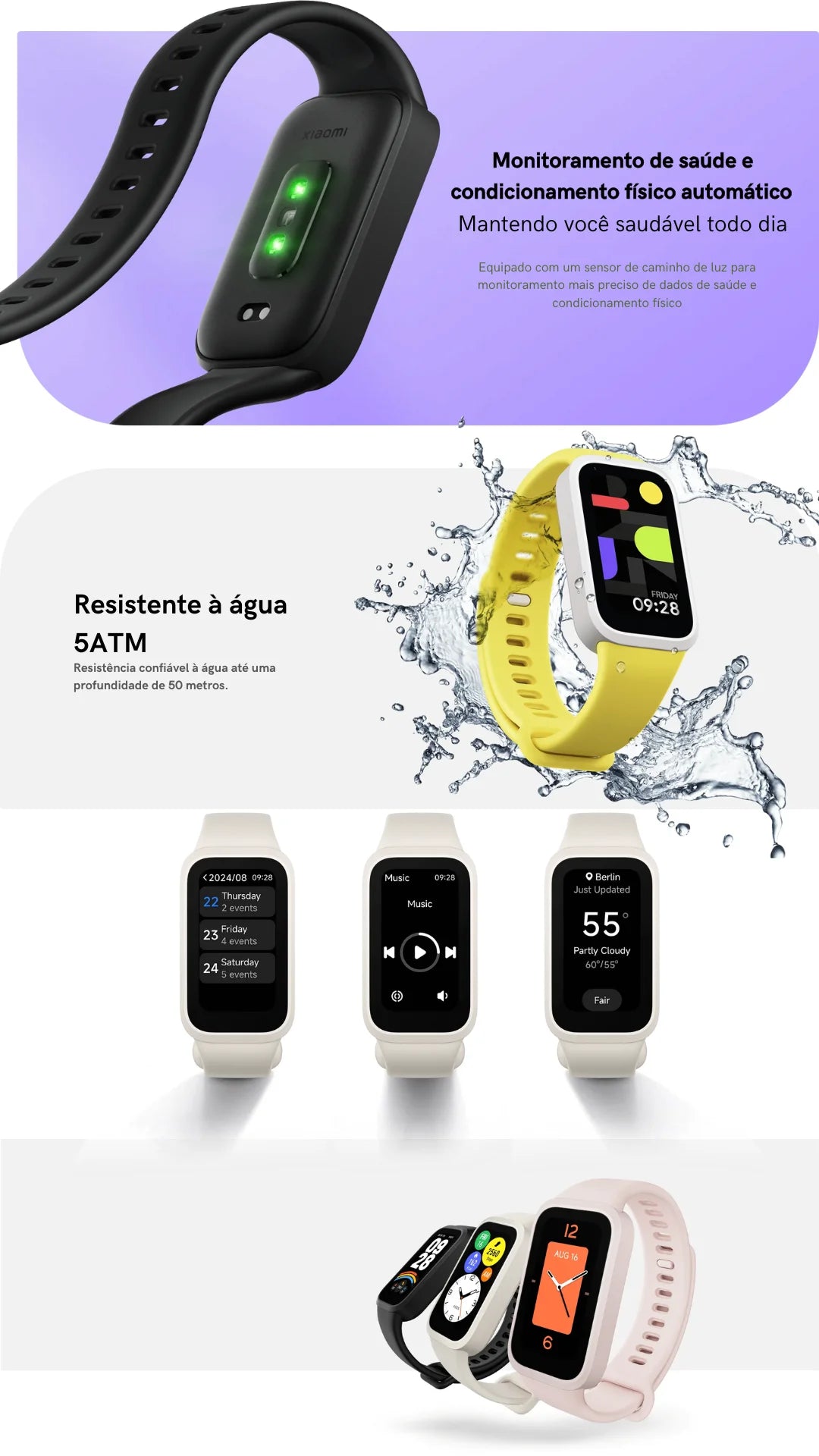 Xiaomi Smart Band 9, fitness bracelet with active TFT screen