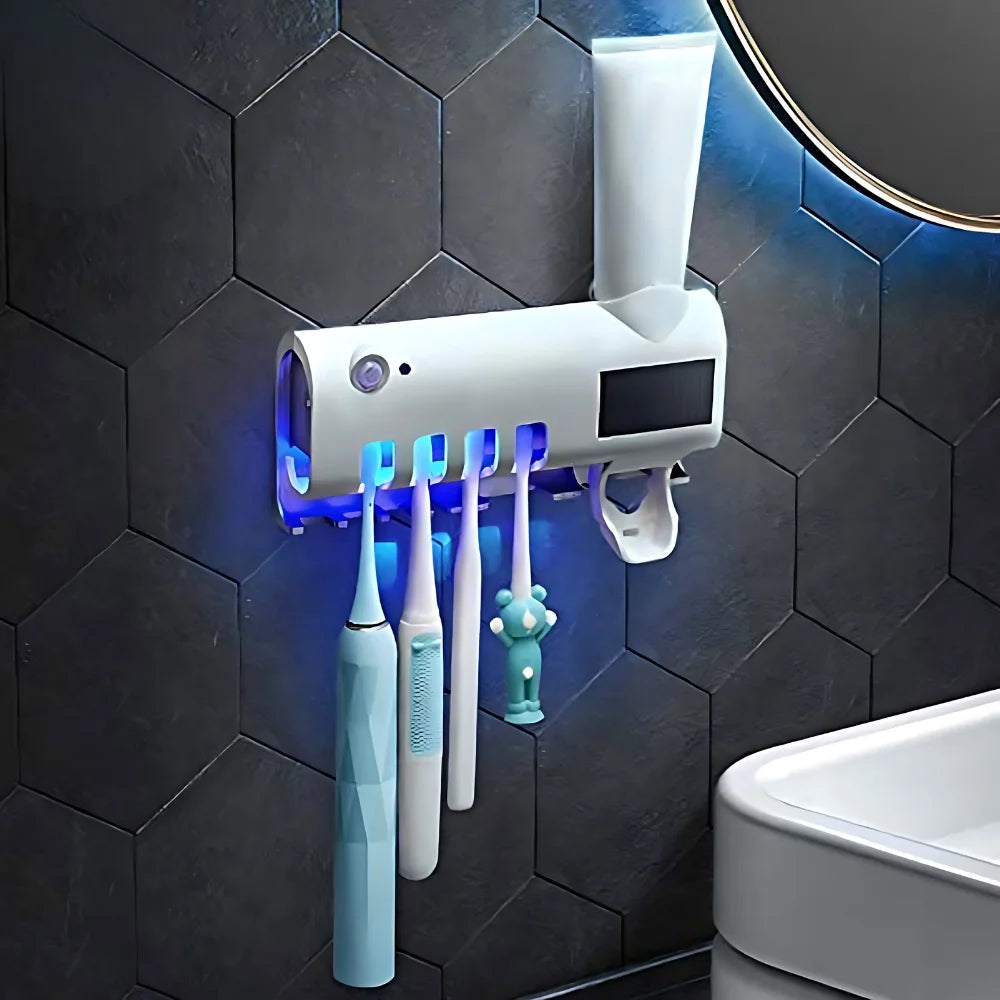 Automatic Antibacterial UV Light Toothbrush Sterilizer Holder