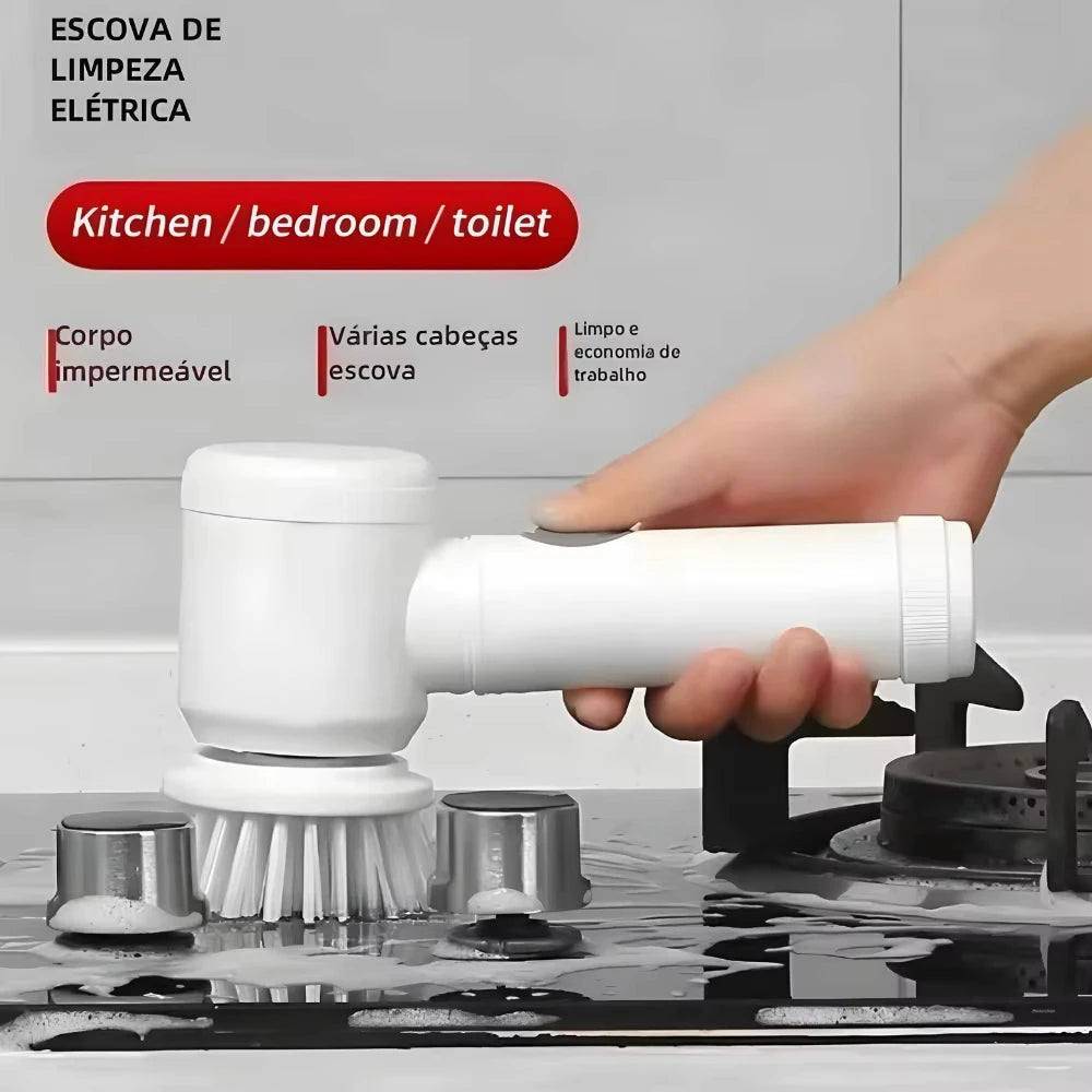 5 in 1 Electric Cleaning Brush Wireless Cleaner For Kitchen and Bathroom Multipurpose