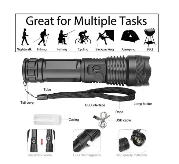 T9 World's Strongest Tactical Flashlight Powerful Farm Site