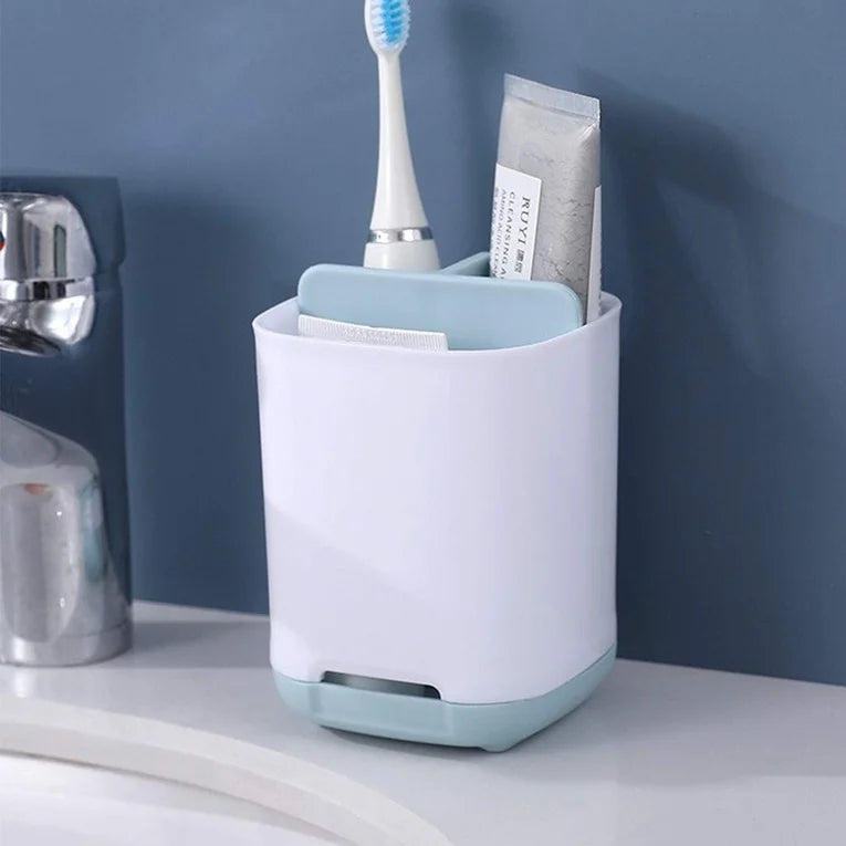 Practical and hygienic toothbrush organizer box