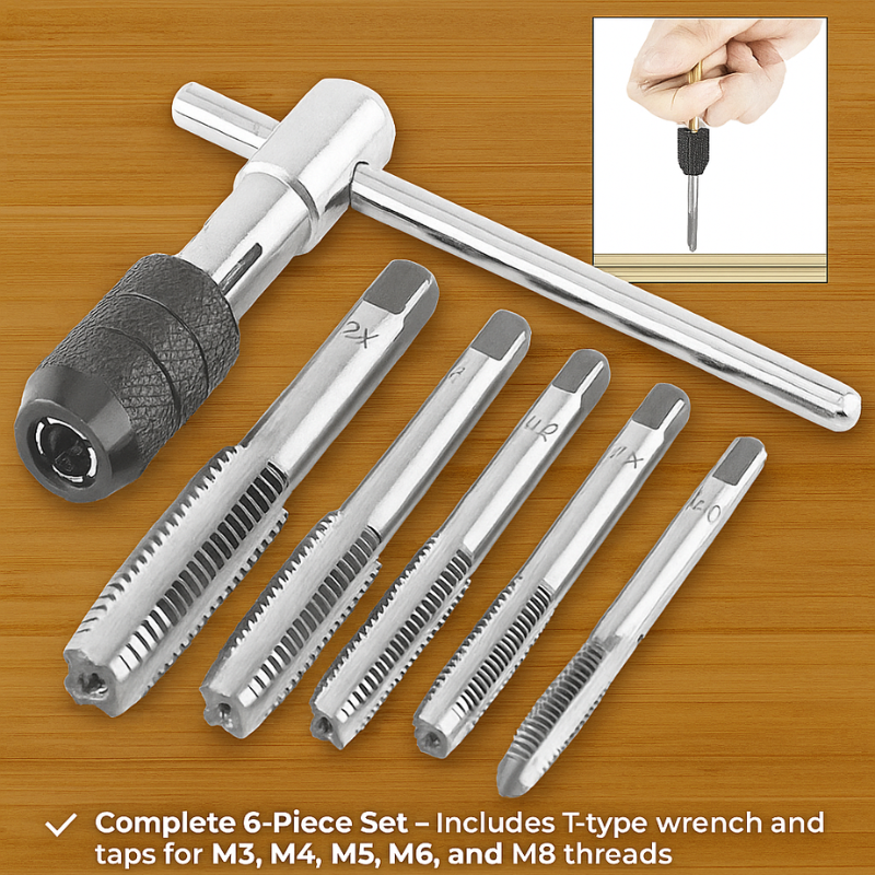 High quality T-type drill bit set, hand tapping tools