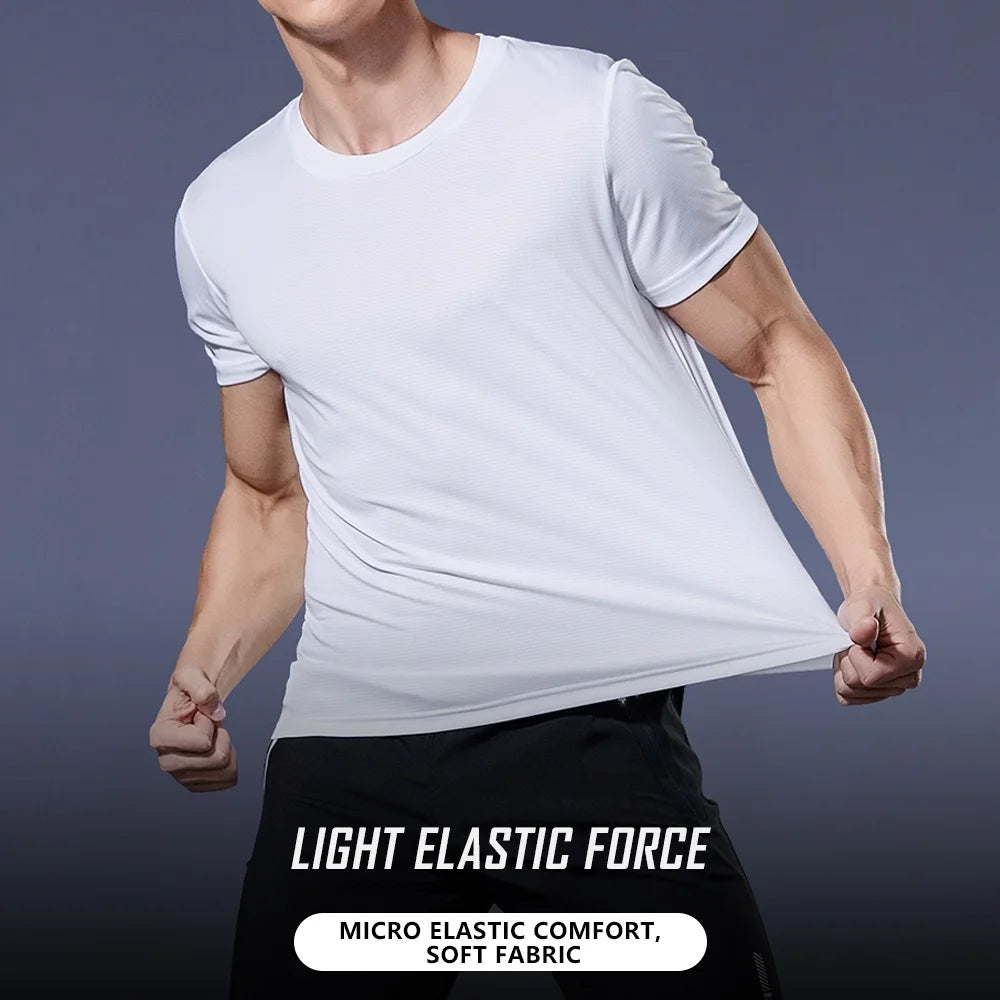 Men's Quick Dry Short Sleeve T-Shirt for Gym Running Moisture Wicking