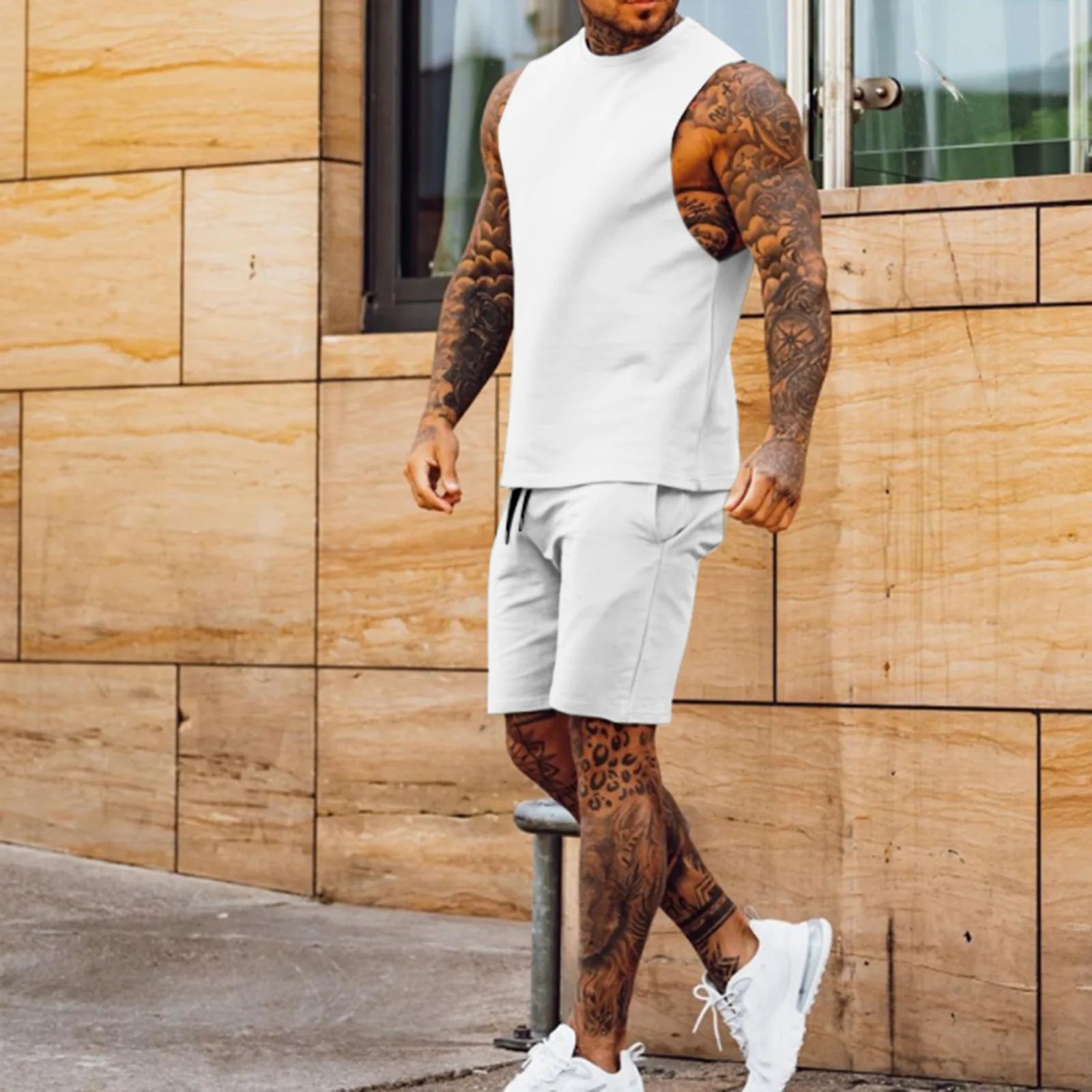 New Men's Casual Slim Sports Set