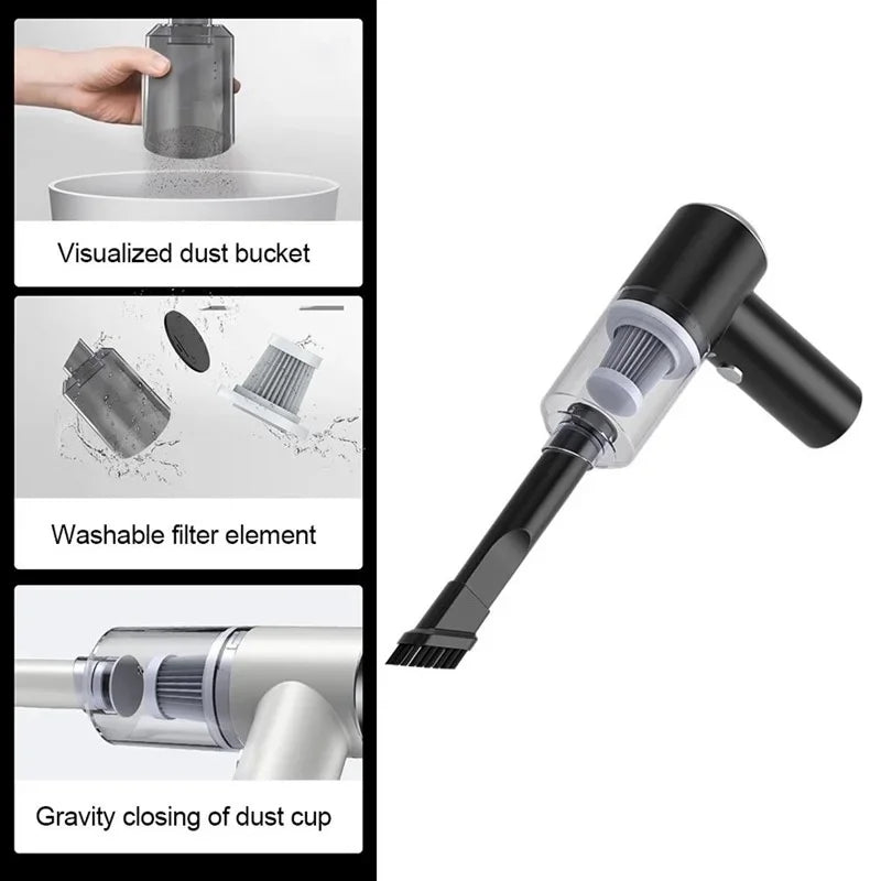 Mini Portable Vacuum Cleaner For Cars And Home Usb Battery