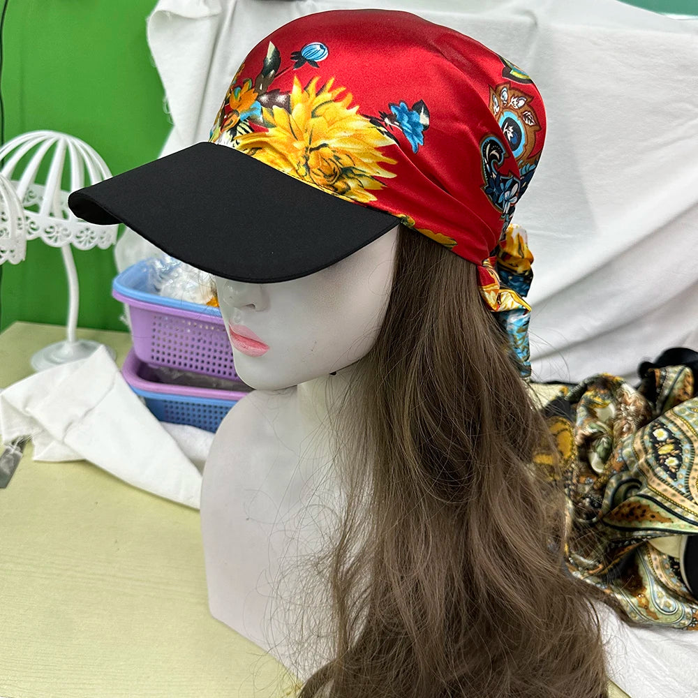 New printed sunscreen with headband and cap