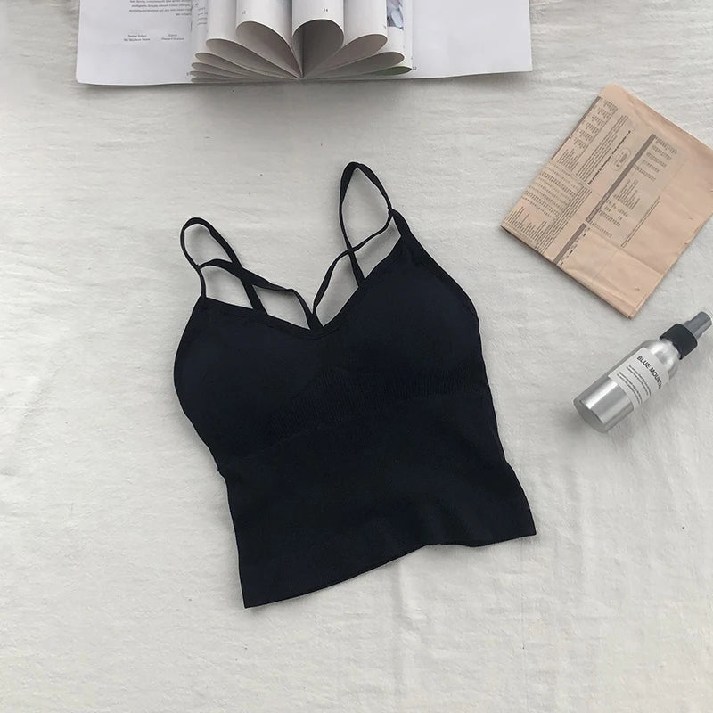 Women's cotton lingerie, push up bra, V-neck