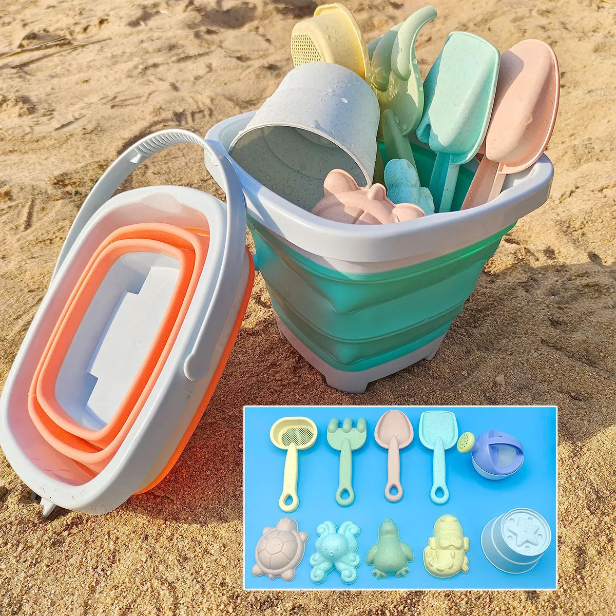 Beach sand set for water play