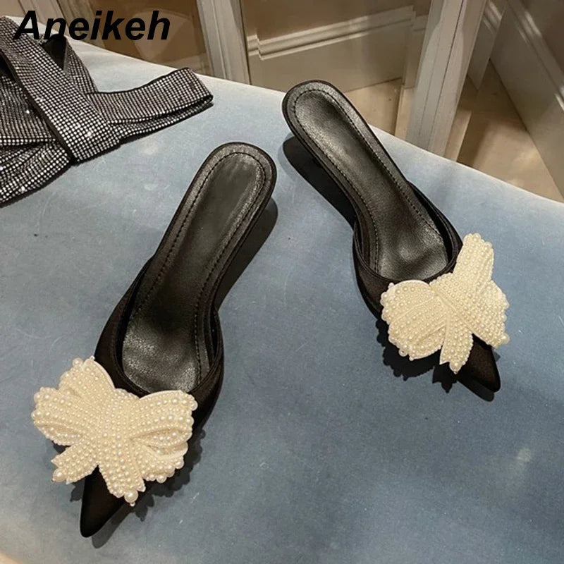Aneikeh Women's Summer Fashion Thin Heel