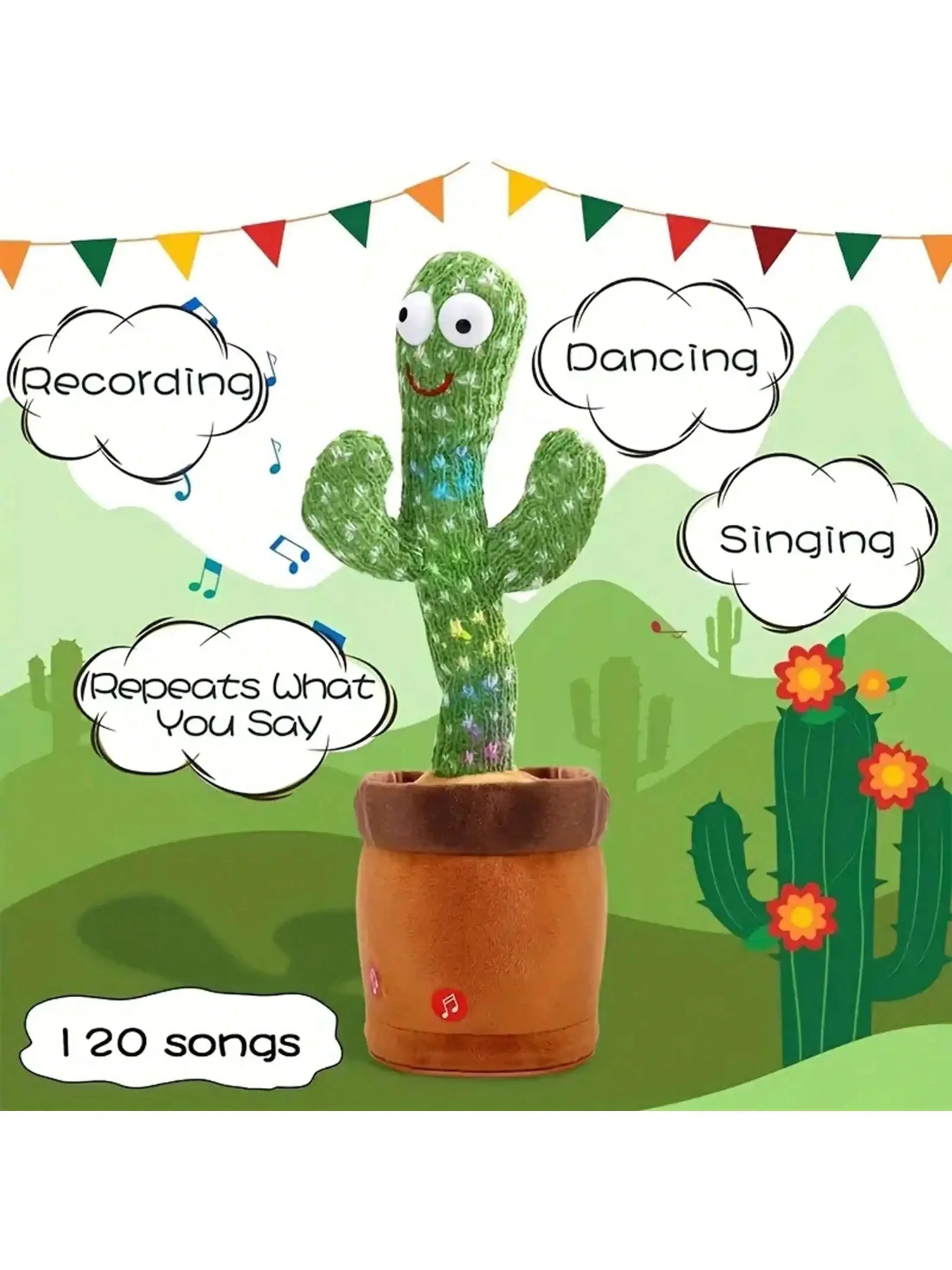 Dancing Talking Cactus Toys for Babies