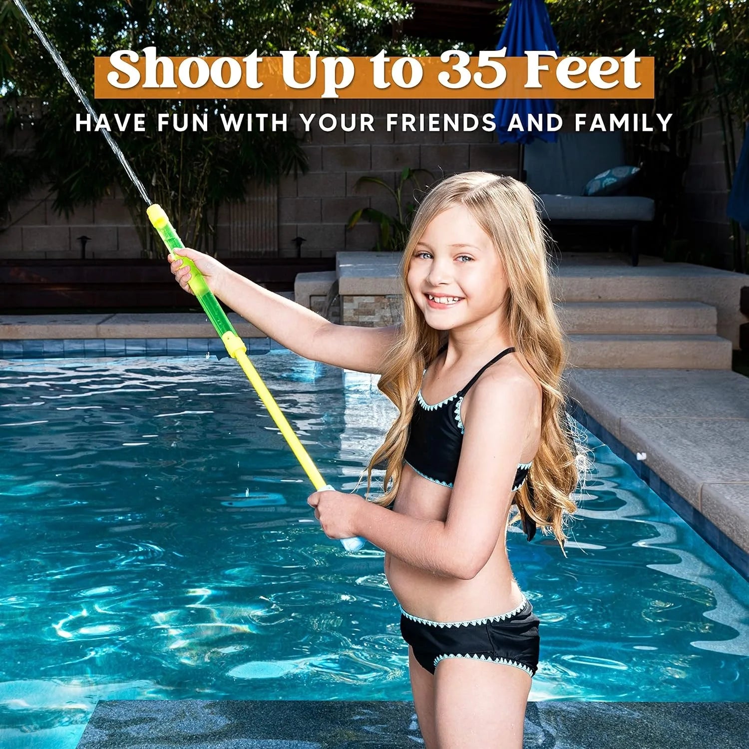 Water Soaker Blaster - 16.2'' Bulk Water Gun for Kids and Adults