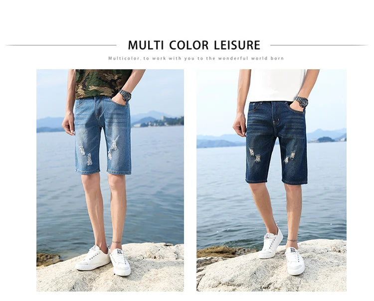 Custom Summer Men's Short Jeans