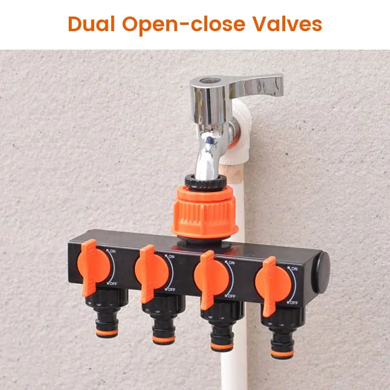 Garden Hose Splitter, 4 Way Tap Diverter, Hose Connector