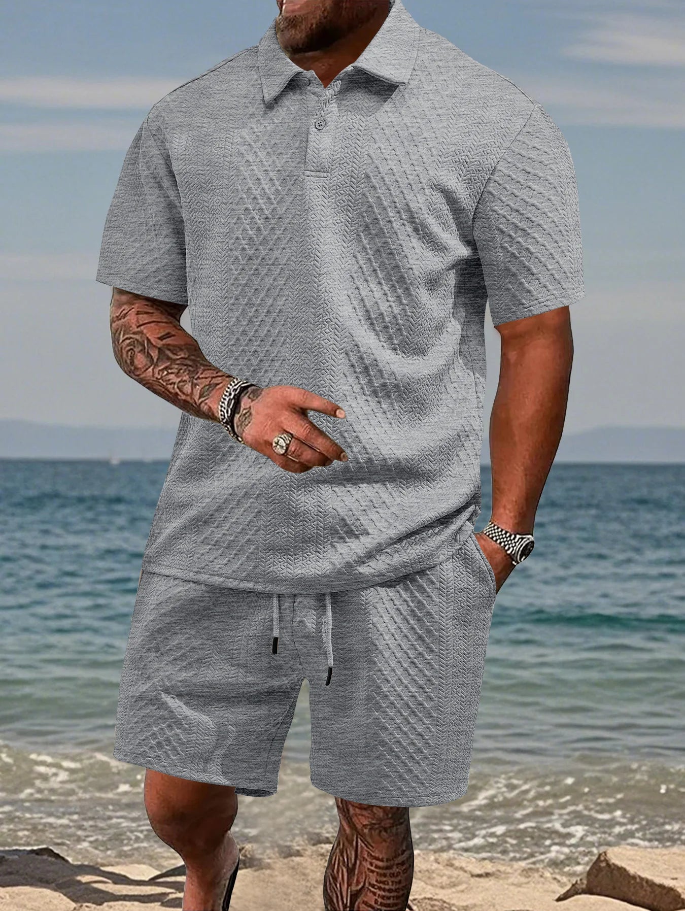 Short sleeve shirt and shorts set
