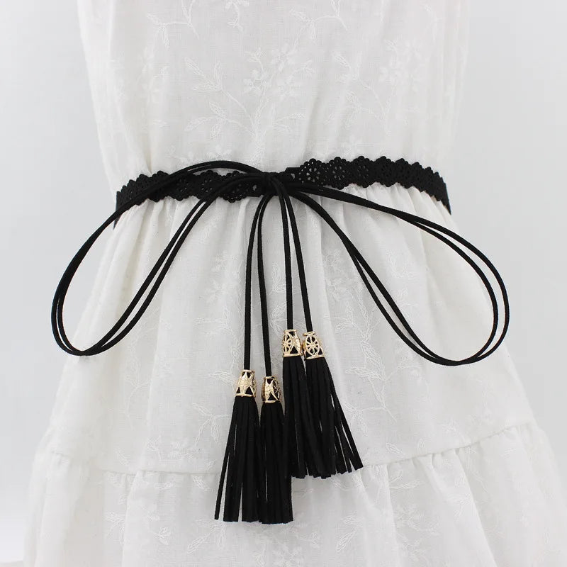 Ethnic style hollow thin belt, 2025 new versatile and simple waist belt