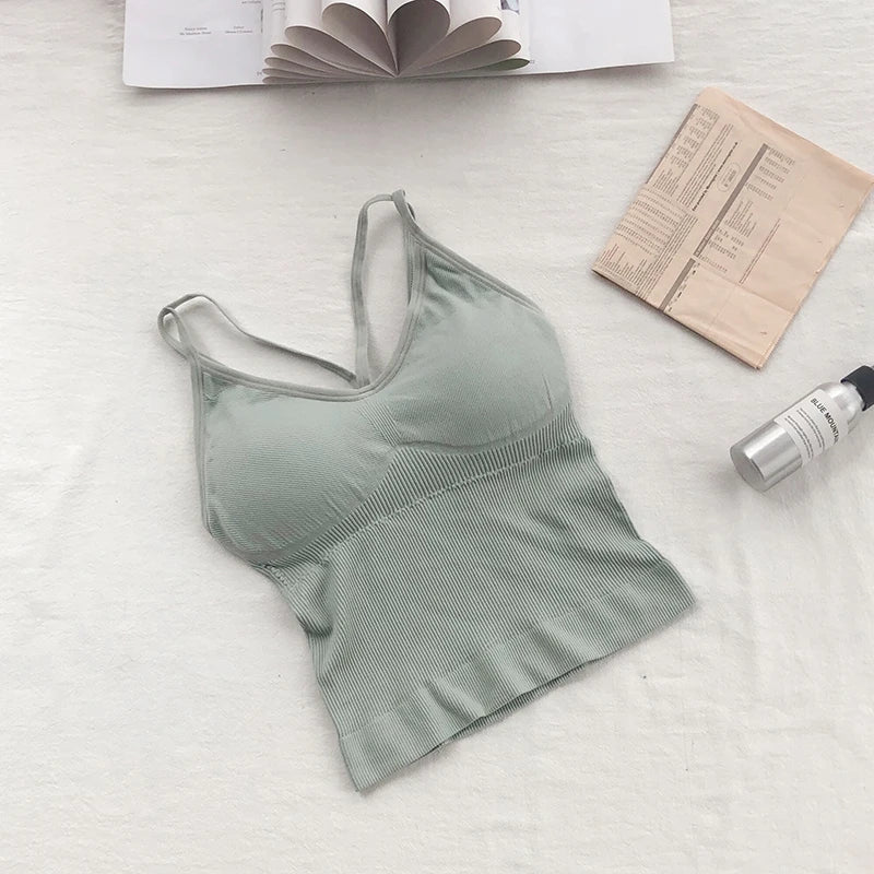Women's cotton lingerie, push up bra, V-neck