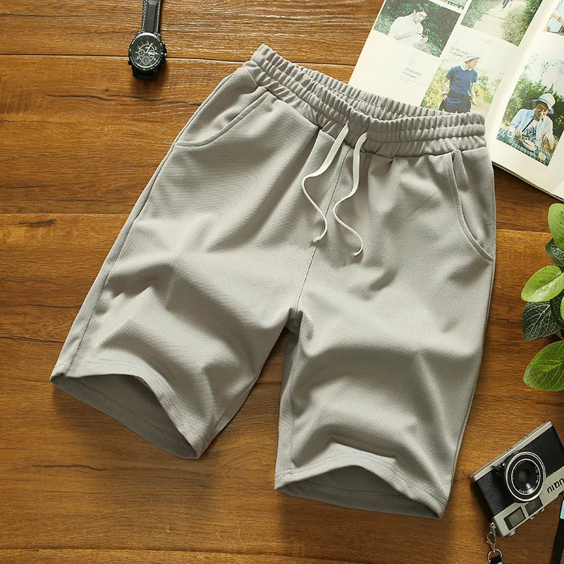 Men's casual drawstring gym shorts
