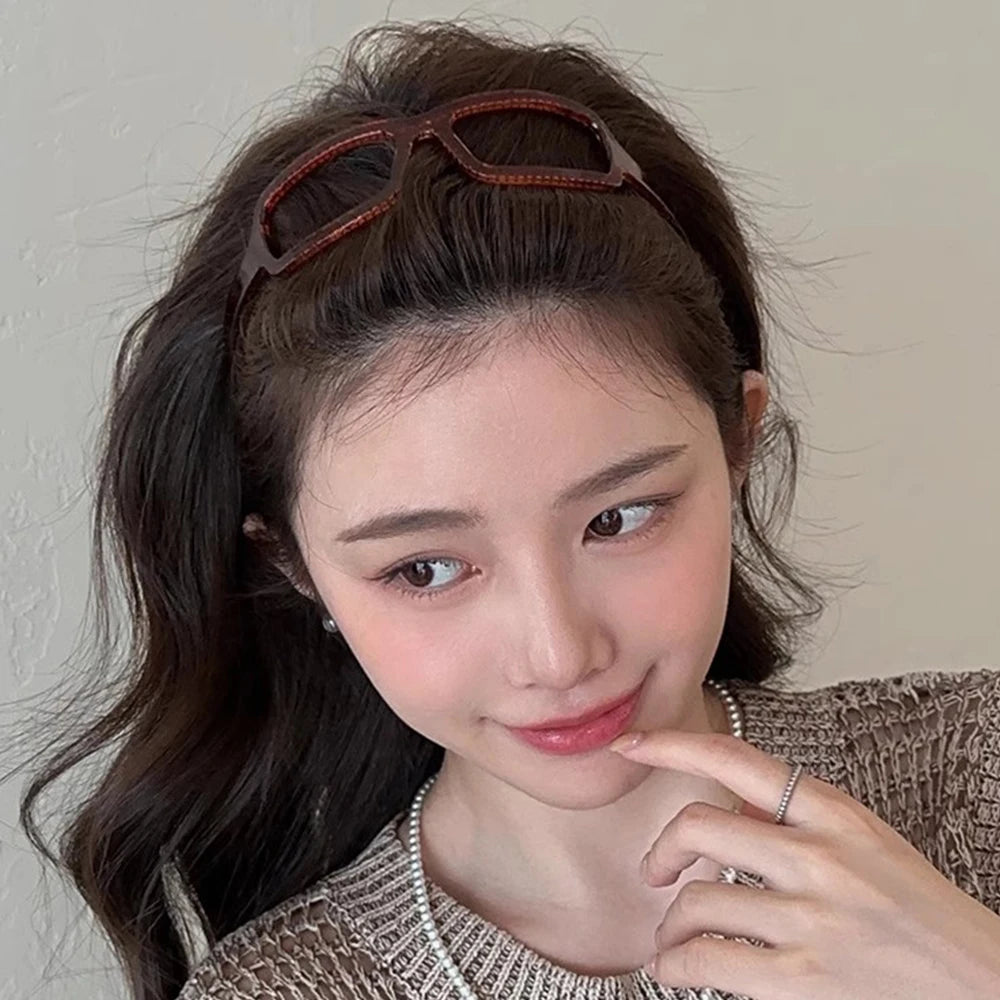 Frame shaped sunglasses, headband, hair band for women