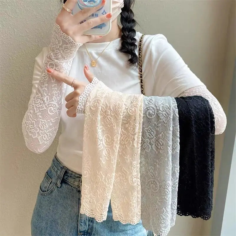 Women's Lace Gloves, Summer UV Sun Protection
