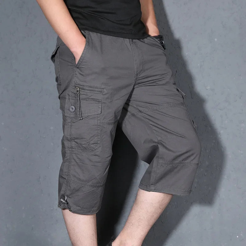 MRMT 2025 Men's Multi-Pocket Capri Pants, Casual Cargo Pants