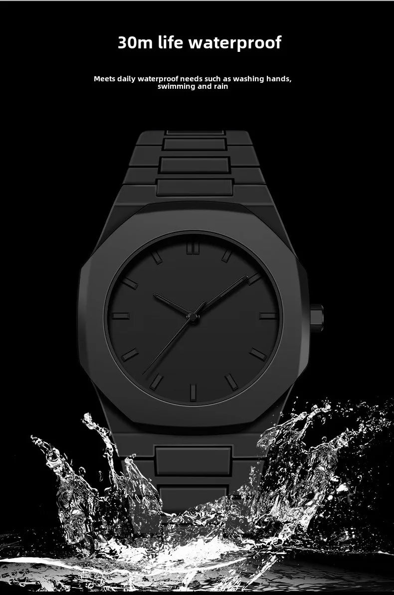 Creative Arabic Numerals Men's Watch Plastic Strap Quartz Casual Watch