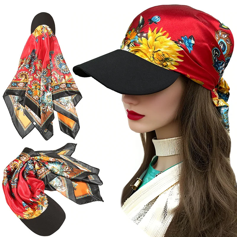 New printed sunscreen with headband and cap