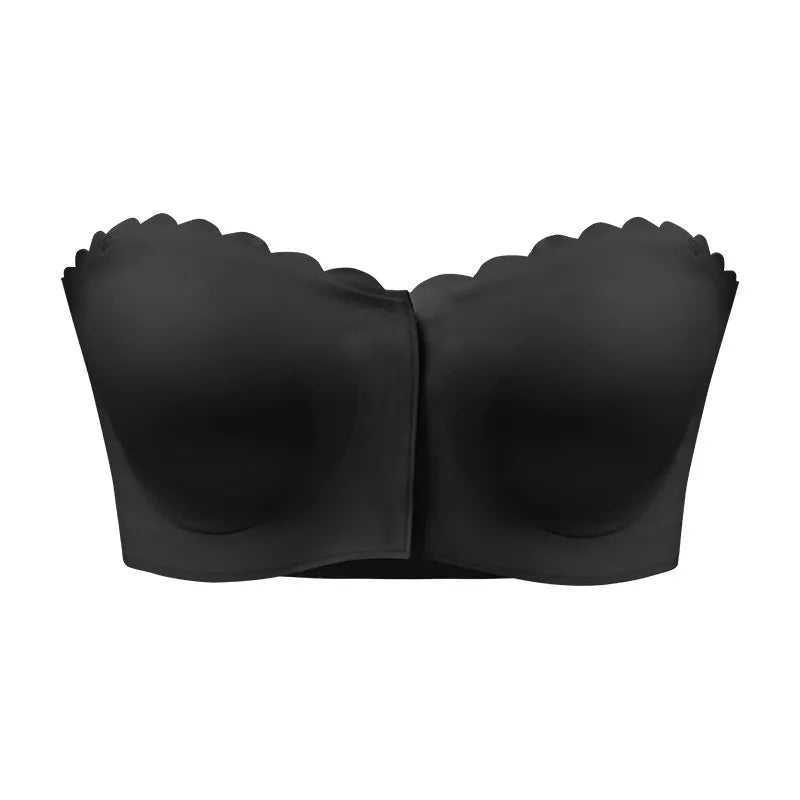 Women's Invisible Bra, Sexy Strapless Underwear, Front Buckle