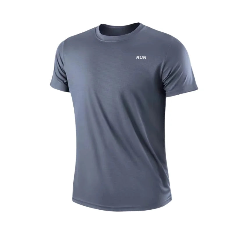Men's Quick Dry Short Sleeve T-Shirt for Gym Running Moisture Wicking