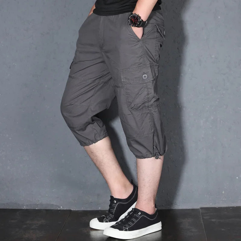 MRMT 2025 Men's Multi-Pocket Capri Pants, Casual Cargo Pants