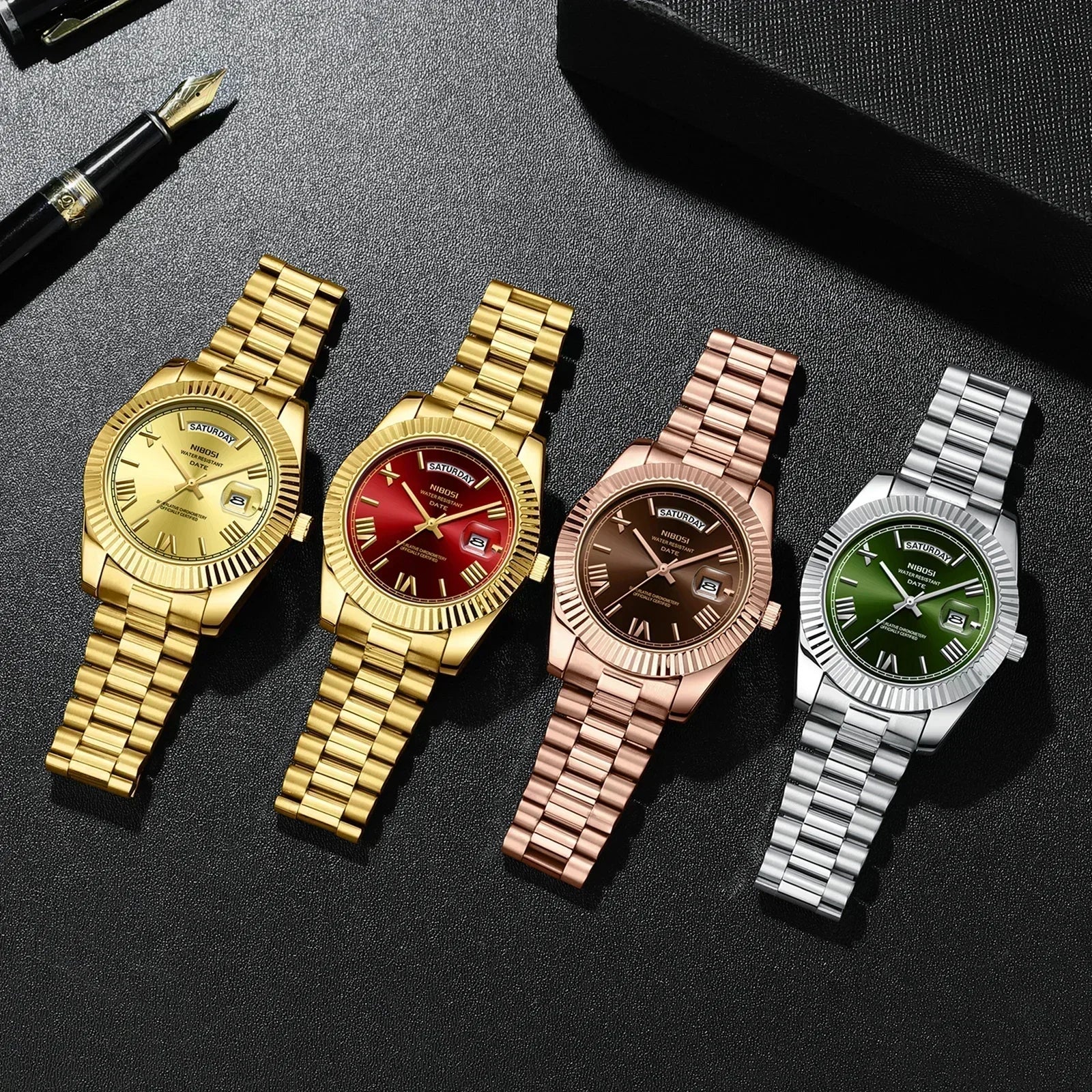 NIBOSI Men's Watch Luxury Brand Fashion Wristwatch
