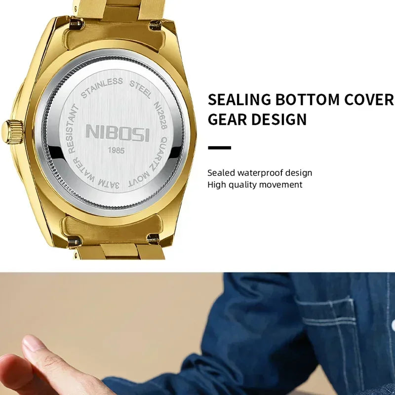 NIBOSI Men's Watch Luxury Brand Fashion Wristwatch