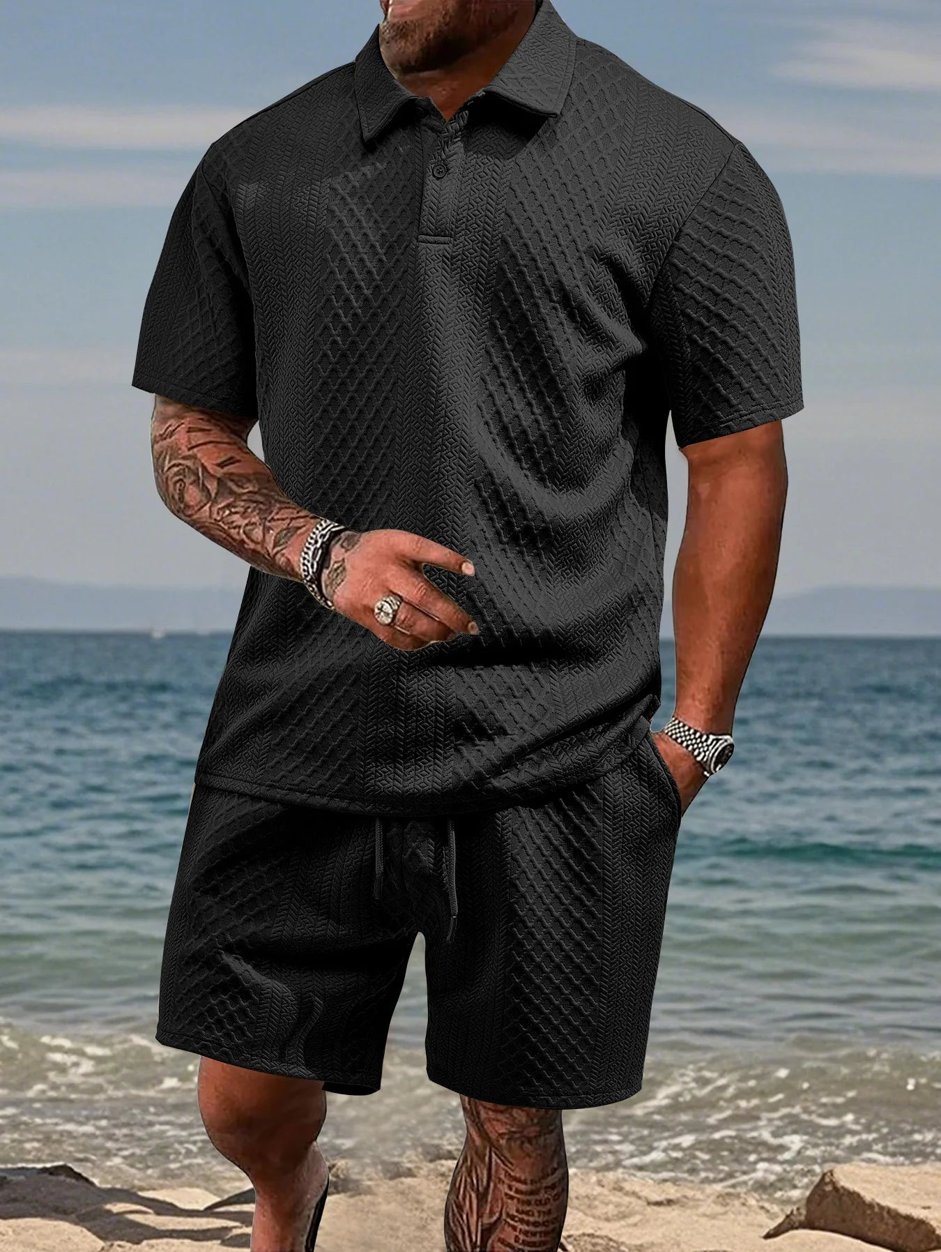 Short sleeve shirt and shorts set