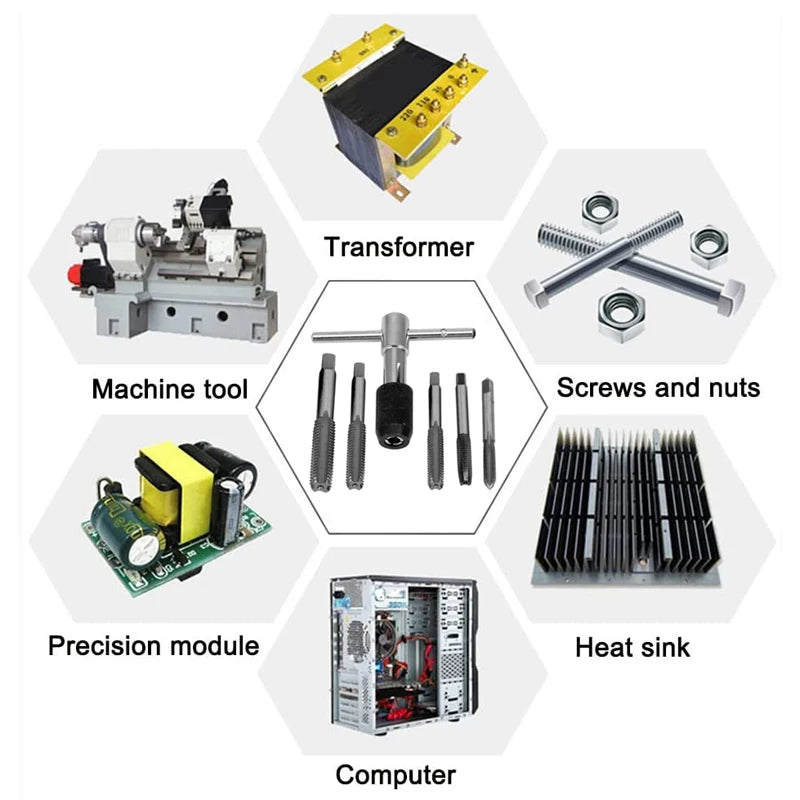 High quality T-type drill bit set, hand tapping tools