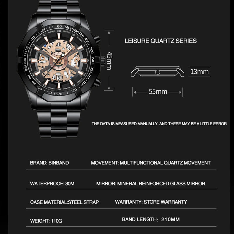 Binbond Luxury Brand Quartz Men's Watches