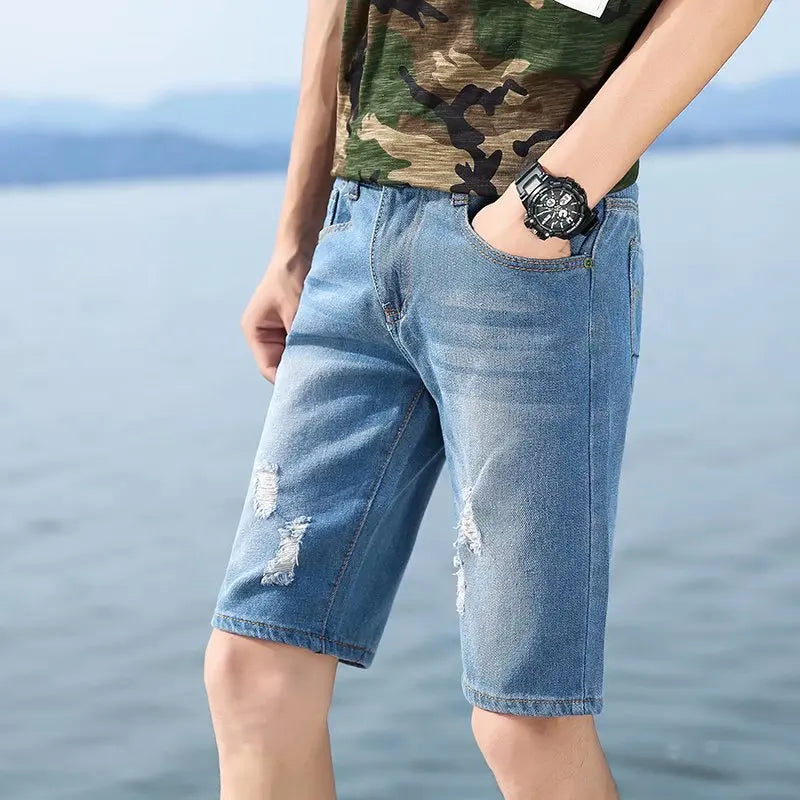 Custom Summer Men's Short Jeans