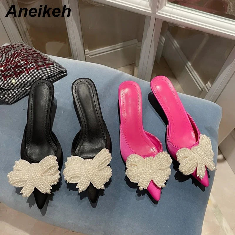 Aneikeh Women's Summer Fashion Thin Heel