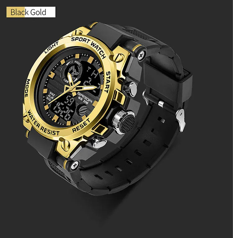 SANDA G Style Men's Digital Watch Military Sports Watch Fashion Waterproof Watch