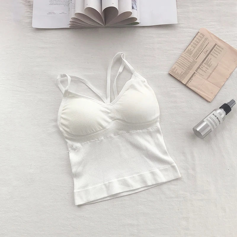 Women's cotton lingerie, push up bra, V-neck