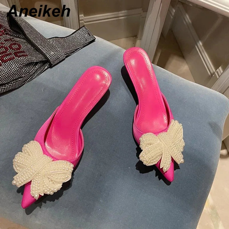 Aneikeh Women's Summer Fashion Thin Heel