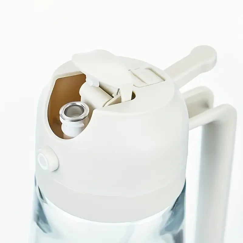 2 in 1 Oil Sprayer Glass Cooking Bottle Anti-leakage Olive Oil Storage Bottle for BBQ