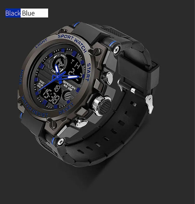 SANDA G Style Men's Digital Watch Military Sports Watch Fashion Waterproof Watch