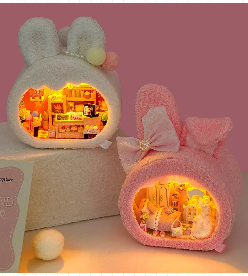 Mini Dollhouse miniatures Diy Doll House Miniaturas Maison sylvanian
