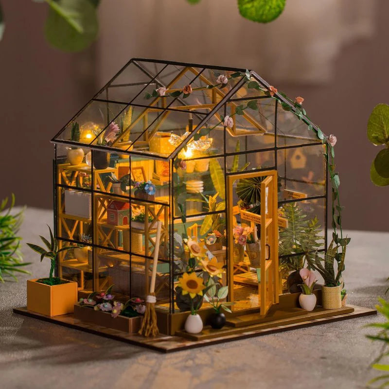 Mini Doll House Kit DIY Flower House Handmade 3D
