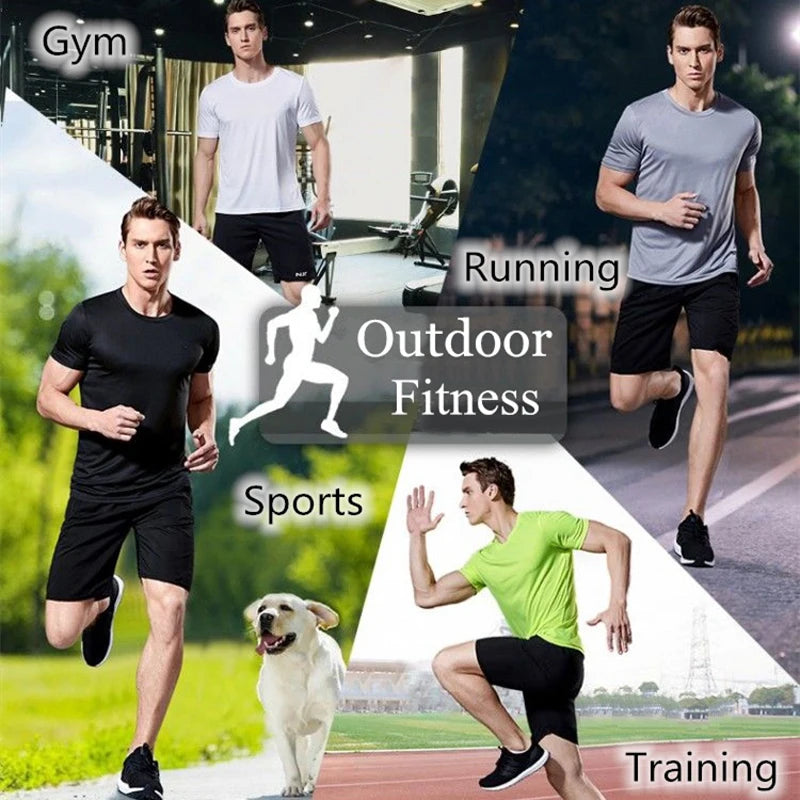 Men's Quick Dry Short Sleeve T-Shirt for Gym Running Moisture Wicking