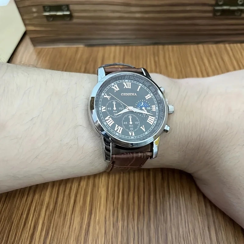 GENEVA High Quality Luxury Men's Quartz Watch