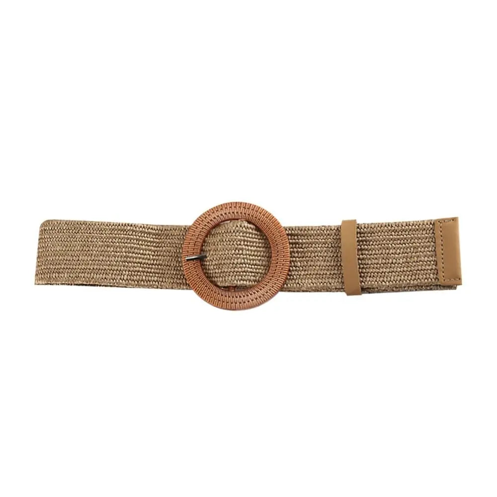 Fashion Summer Women Straw Belt Casual Bohemian Wide 2025