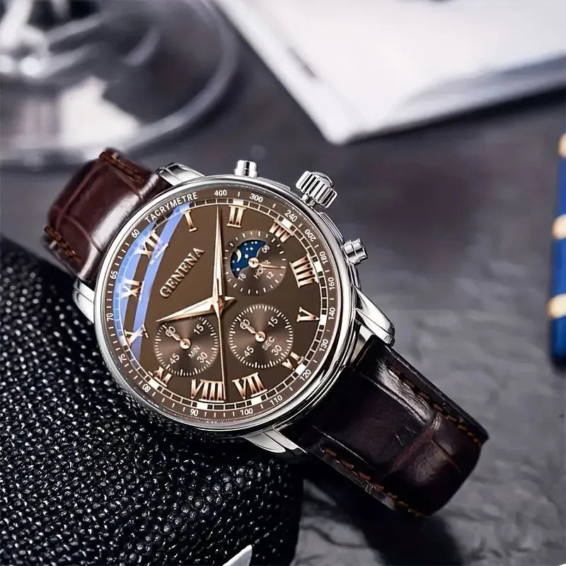 GENEVA High Quality Luxury Men's Quartz Watch