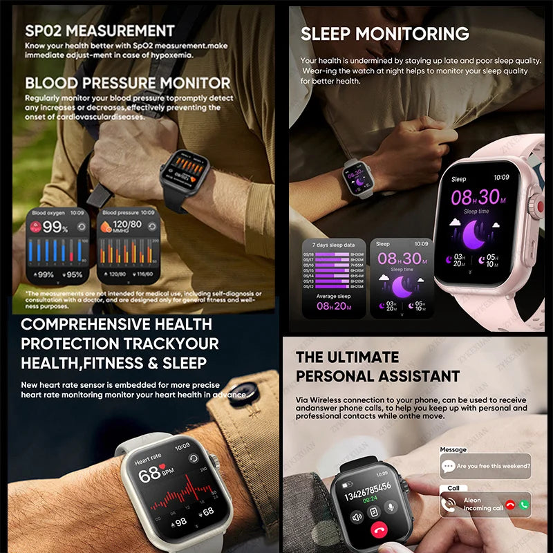 New Smart Watch, 1.85-inch AMOLED HD Touch Screen, IP68 Waterproof