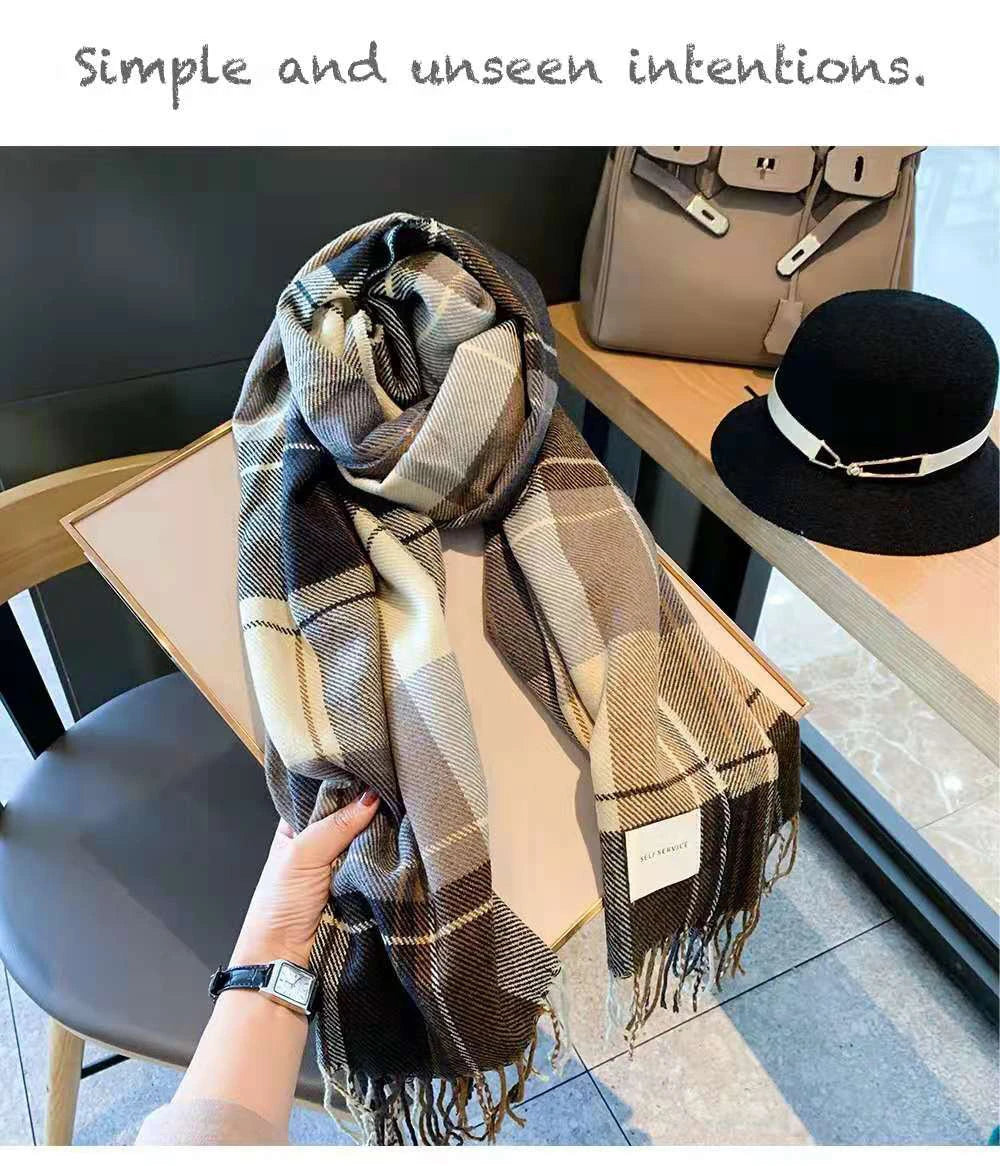 Women's Autumn and Winter Thick Warm Scarf Neck Scarves