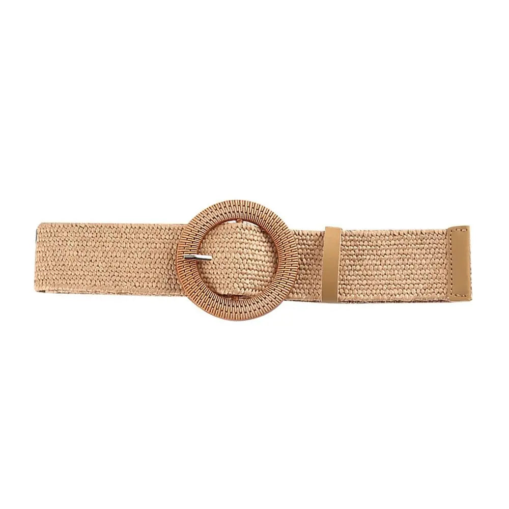 Fashion Summer Women Straw Belt Casual Bohemian Wide 2025